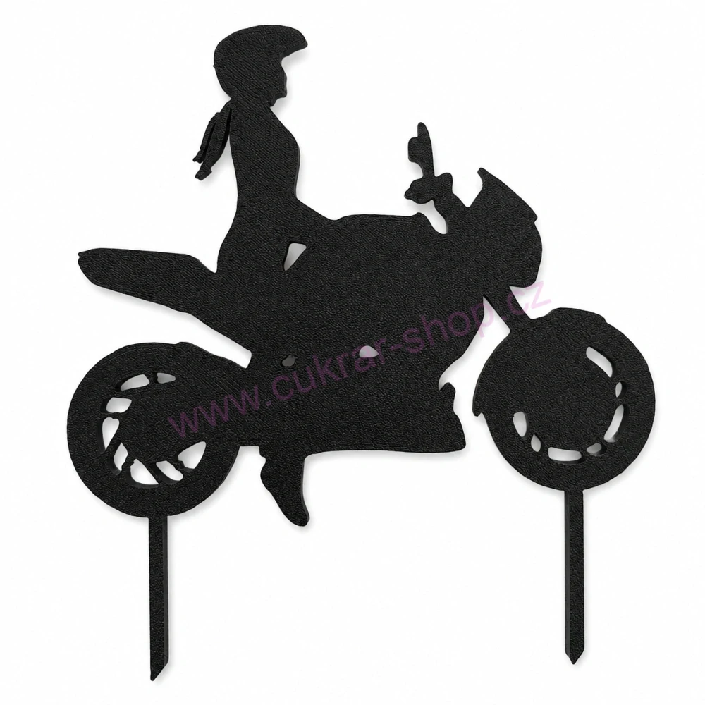 Zápich do dortu motorkářka