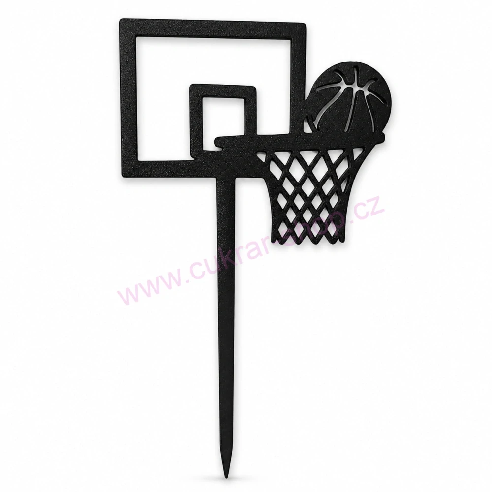 Zápich do dortu basketbalový koš s míčem