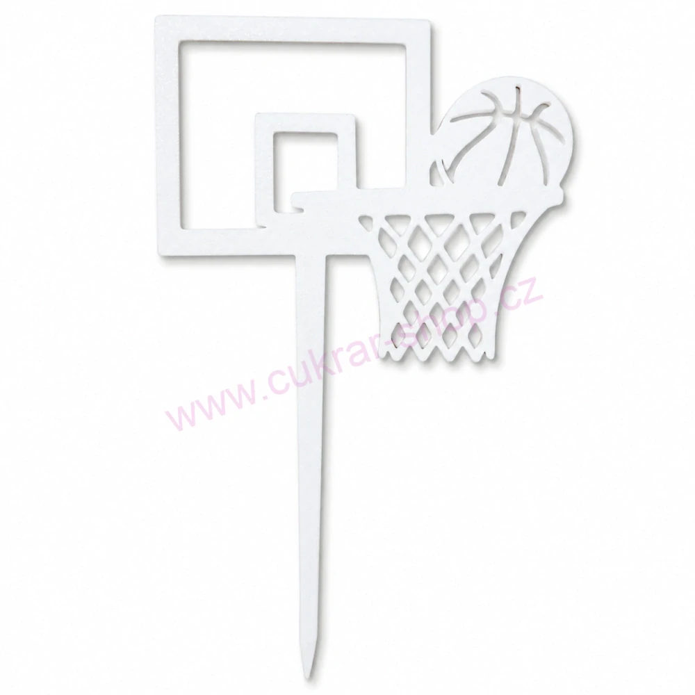 Zápich do dortu basketbalový koš s míčem