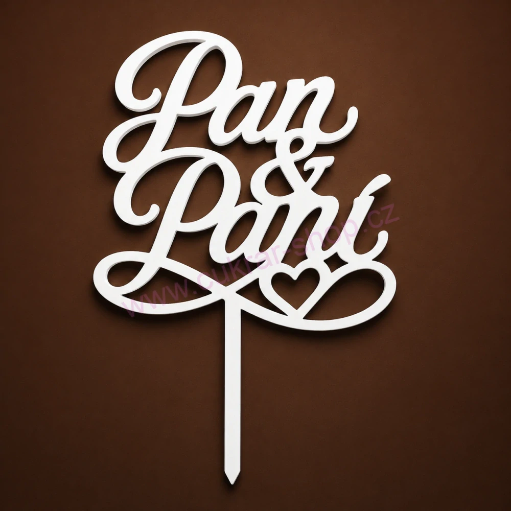 Zápich do dortu Pan & Paní BÍLÁ