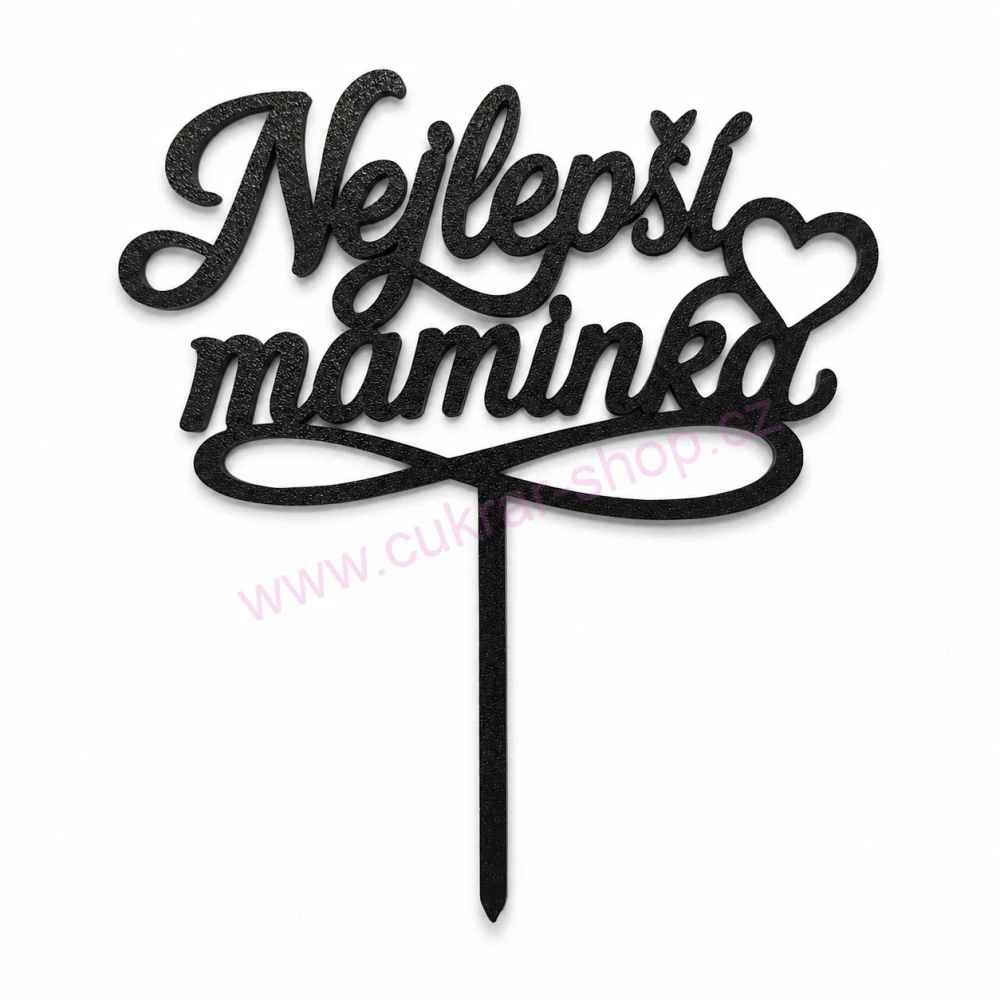 Zápich do dortu Nejlepší maminka černá