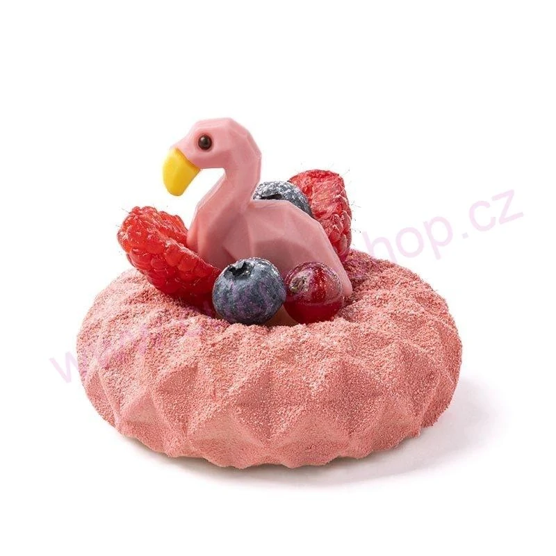 Čokoládová dekorace plameňák 3,6x 3,5cm/5ks