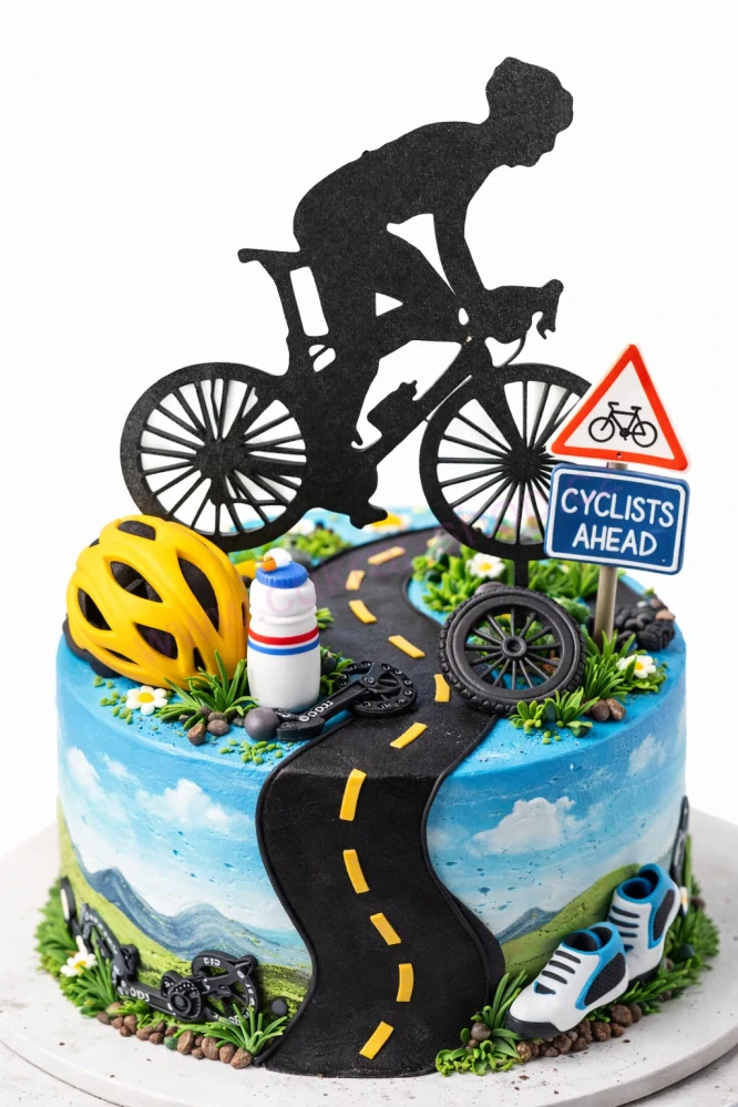 Zápich do dortu cyklista silnice výplet