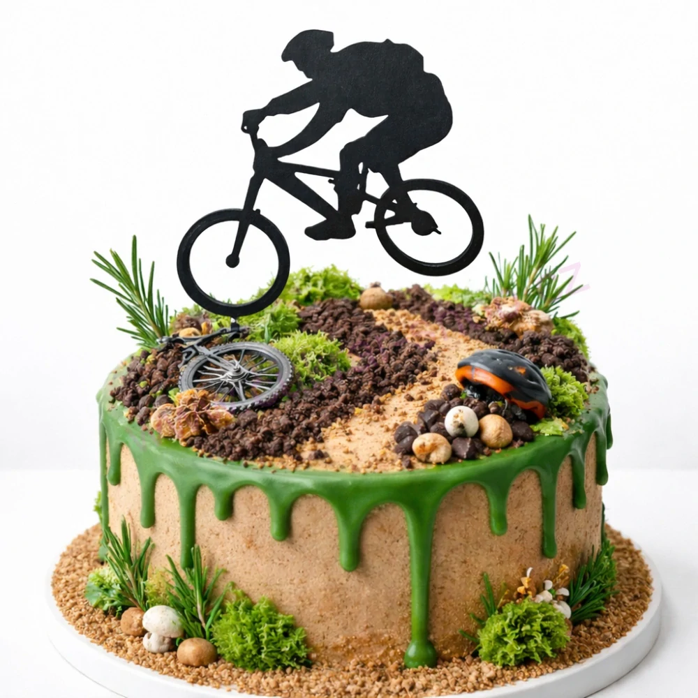 Zápich do dortu cyklista MTB celopero