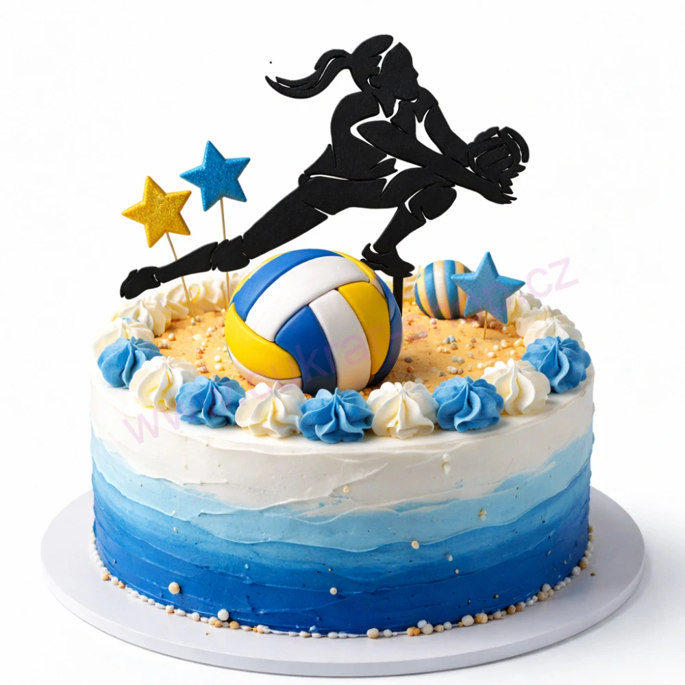 Zápich do dortu volejbal žena