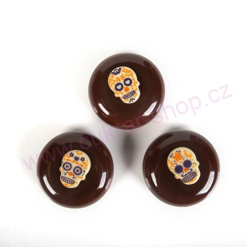 Čokoládová dekorace Los Muertos lebky 6ks