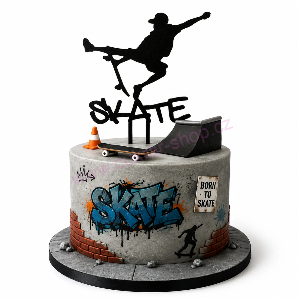 Zápich do dortu skateboardista SKATE