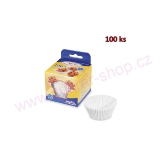 Košíčky na muffiny bílé 50x27mm 100 ks