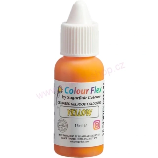 Gelová barva do čokolády Yellow 15ml
