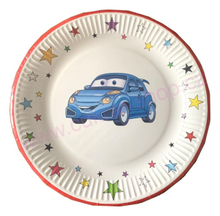 Party sada talíř Cartoon Cars