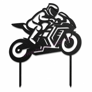 Zápich do dortu sportovní motorka s jezdcem