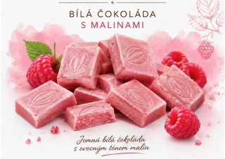 Bílá čokoláda s malinami 100g