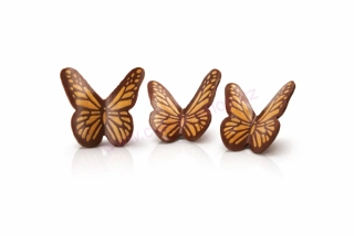 Čokoládová dekorace motýlci 3,5x 3cm/ 3ks