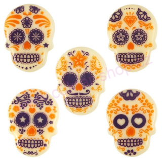 Čokoládová dekorace Los Muertos lebky 6ks