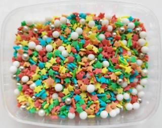 Cukrový mix hvězdičky a kuličky 50g