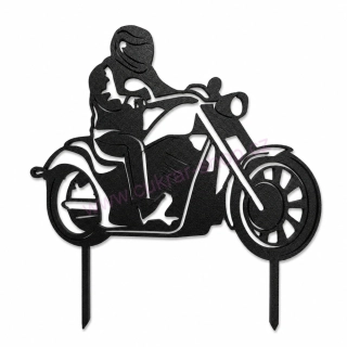 Zápich do dortu motorkář na chopperu