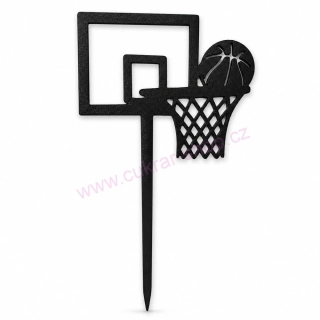 Zápich do dortu basketbalový koš s míčem