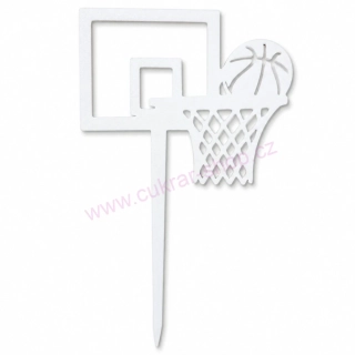 Zápich do dortu basketbalový koš s míčem