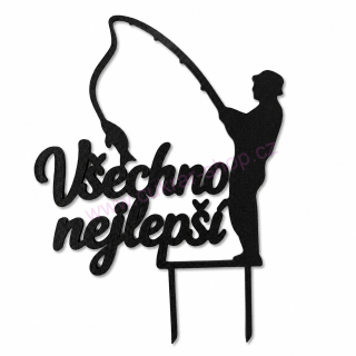 Zápich do dortu Všechno nejlepší / rybář