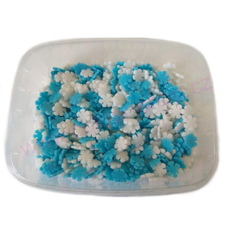 Cukrové vločky SOFT modro/bílé 50g